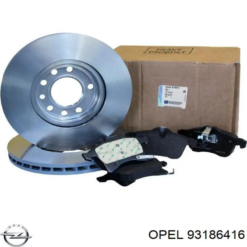 93186416 Opel колодки тормозные передние дисковые