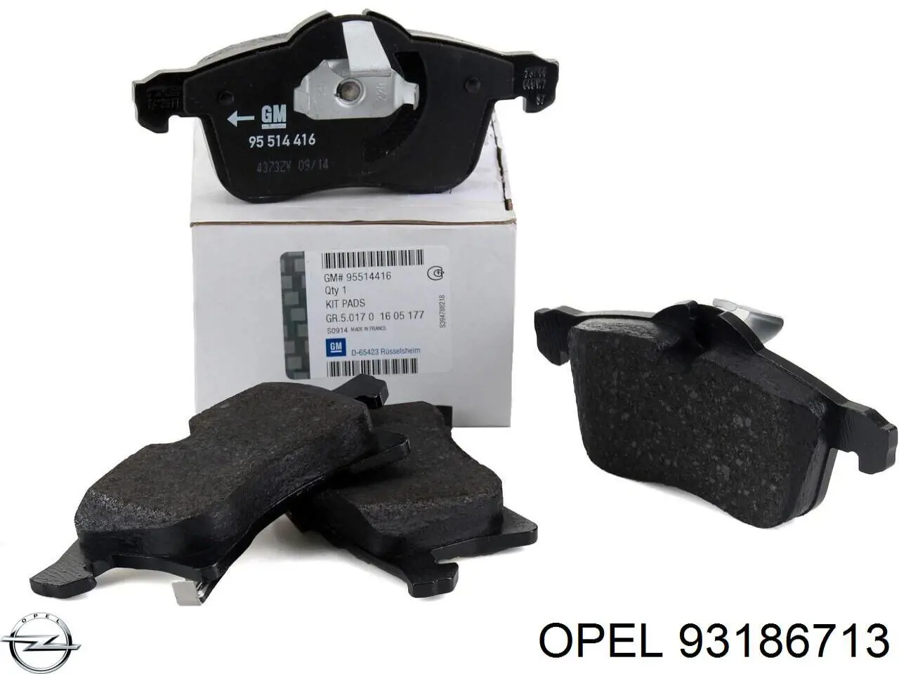 Купить 93186713 Opel Колодки тормозные