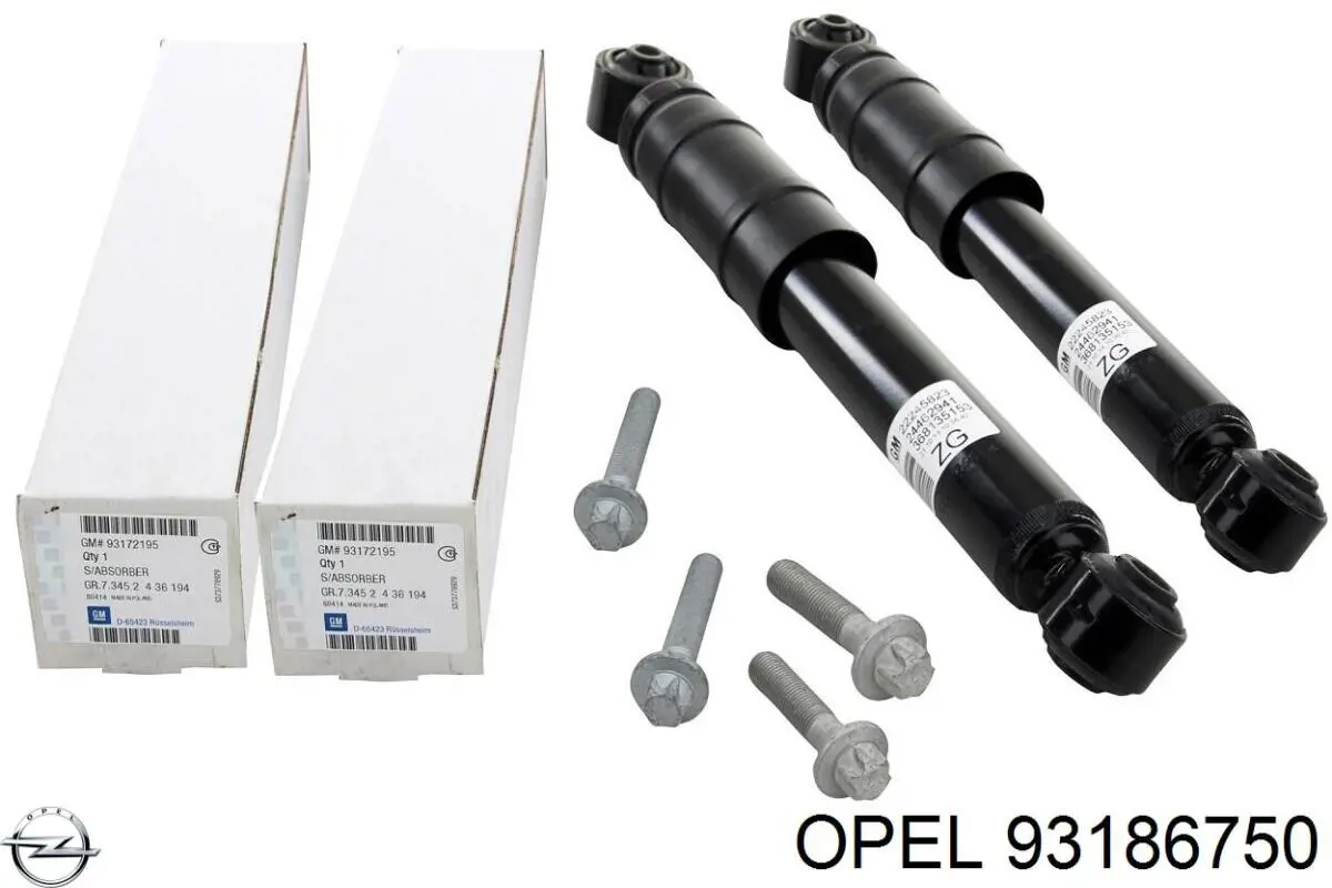 Стойка амортизатора задняя Opel 93186750 цена, от 26.75 USD