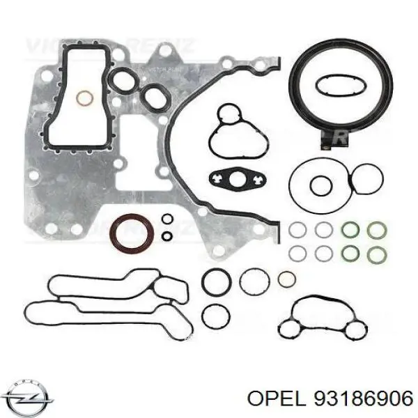 93186906 Opel Комплект прокладок двигателя, нижний