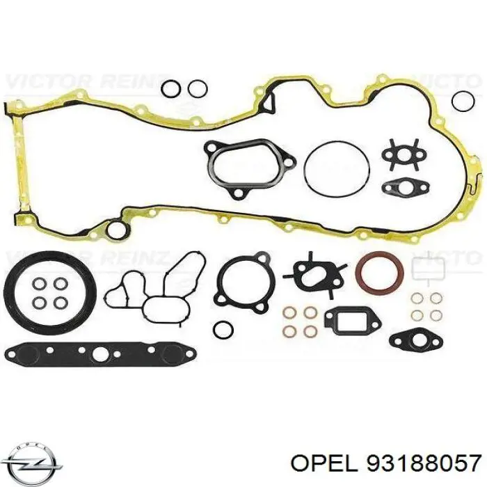 Комплект прокладок двигателя нижний Opel 93188057