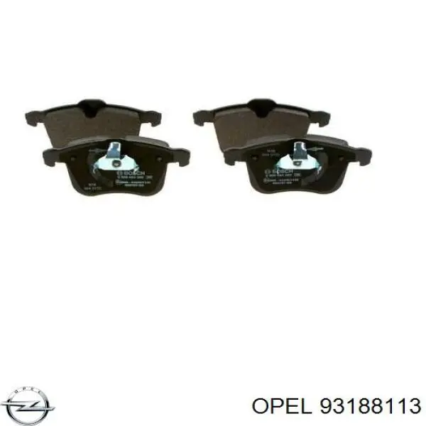 93188113 Opel колодки тормозные передние дисковые
