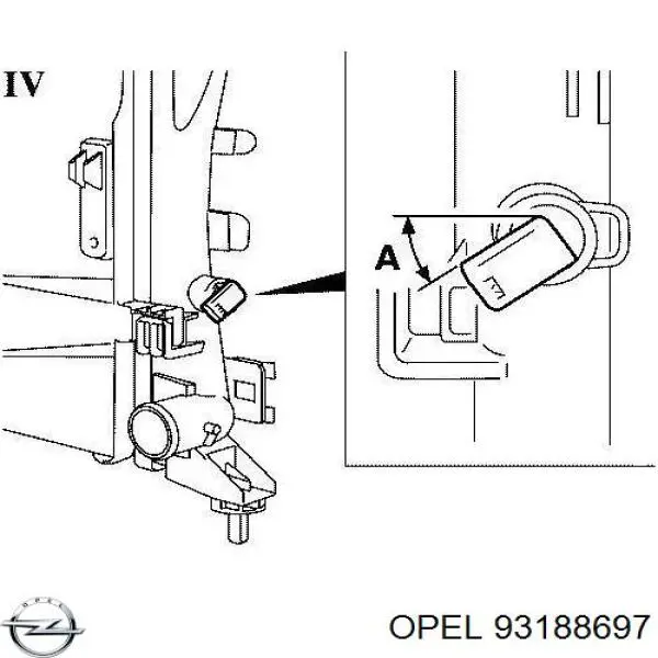 Купить 93188697 Opel Разъем (фишка) датчика ABS