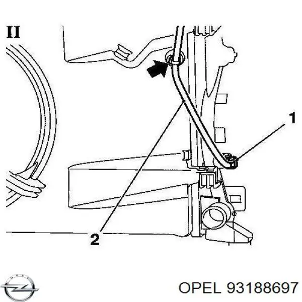 Разъем (фишка) датчика ABS 93188697 Opel