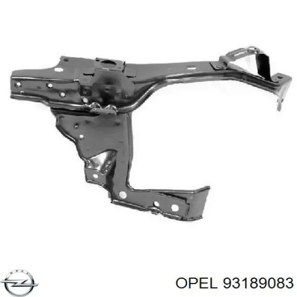 93189083 Opel суппорт радиатора левый (монтажная панель крепления фар)