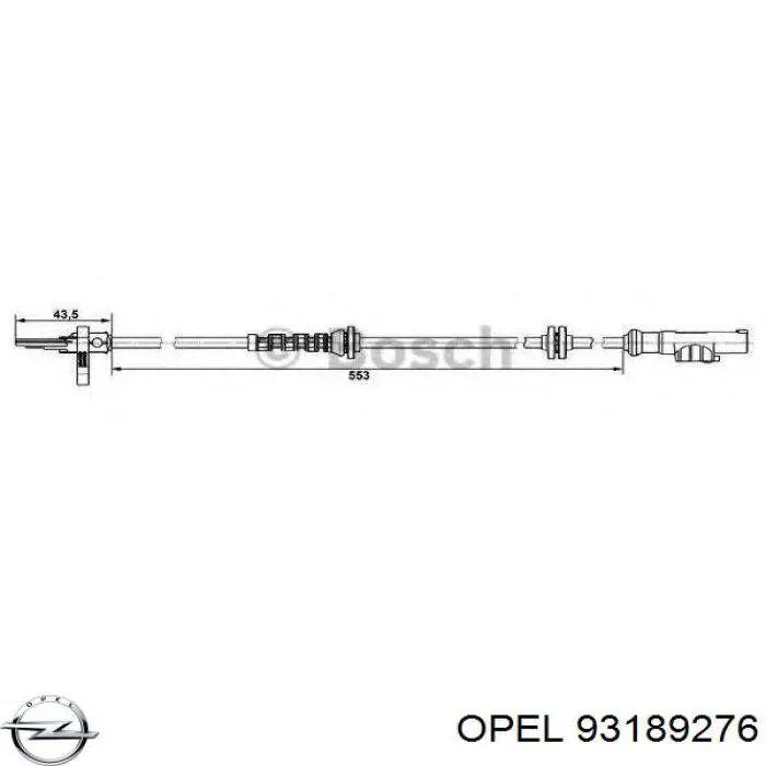Датчик АБС (ABS) задний Opel 93189276 цена, от 19.27 USD