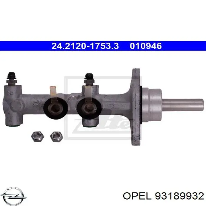 Цилиндр главный тормоза (гидротормозов) Opel 93189932 цена, от 73.99 USD
