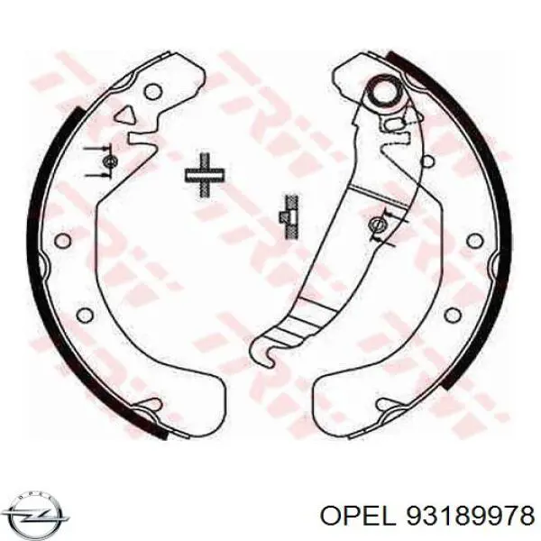 93189978 Opel задние барабанные колодки