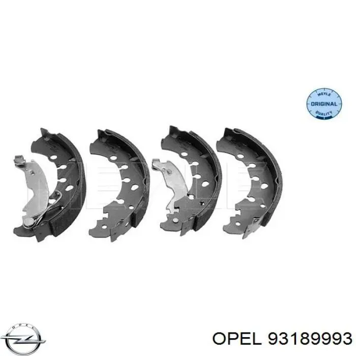 93189993 Opel колодки тормозные задние барабанные