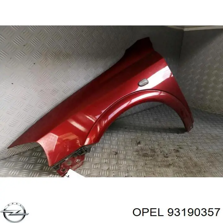 93190357 Opel pára-lama dianteiro esquerdo