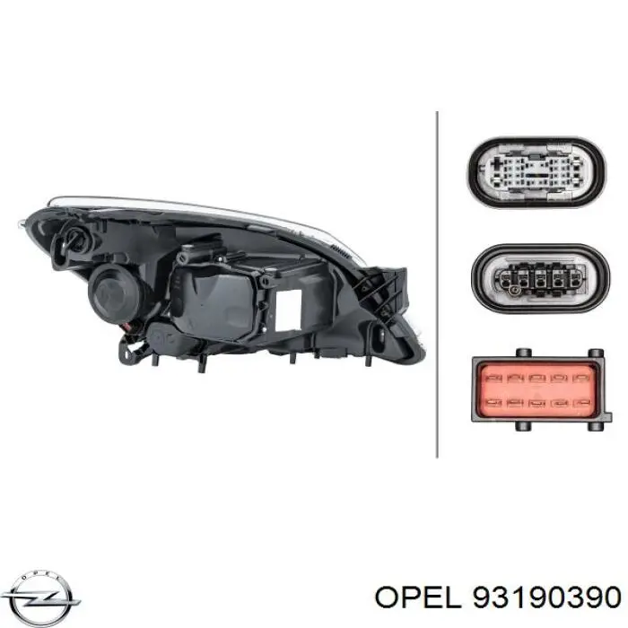 Фара левая Opel 93190390 цена, от 507.90 USD
