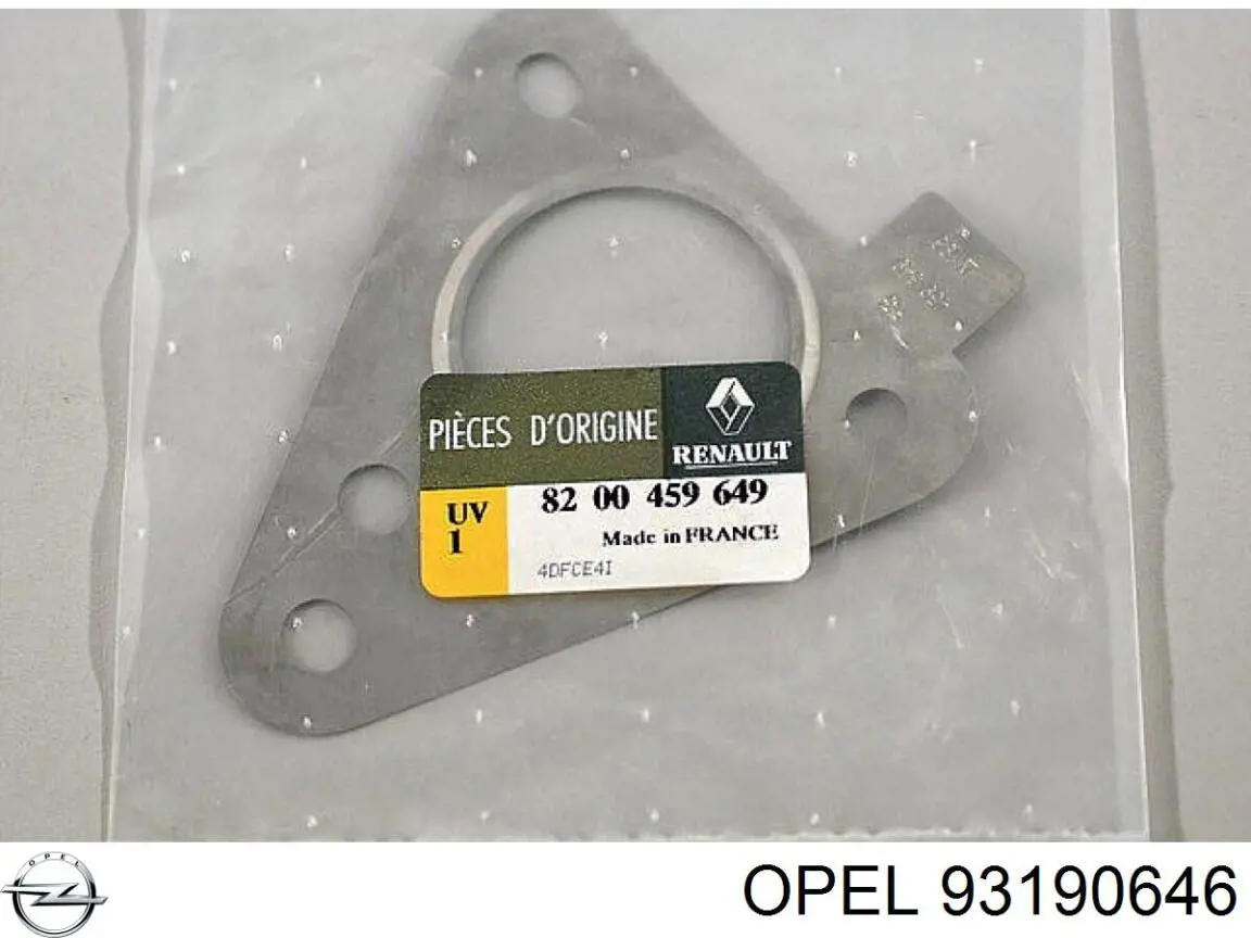 Патрубок турбины выхлопных газов 93190646 Opel