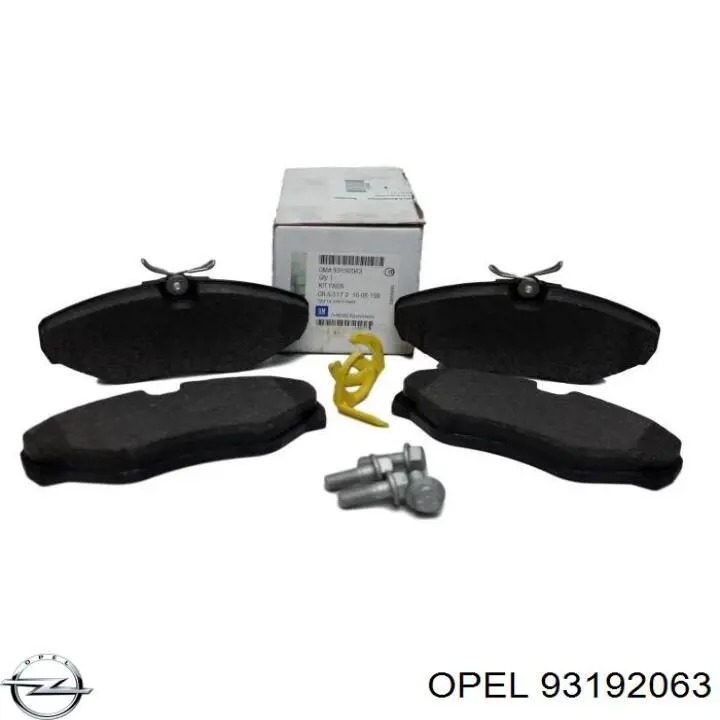 93192063 Opel передние тормозные колодки