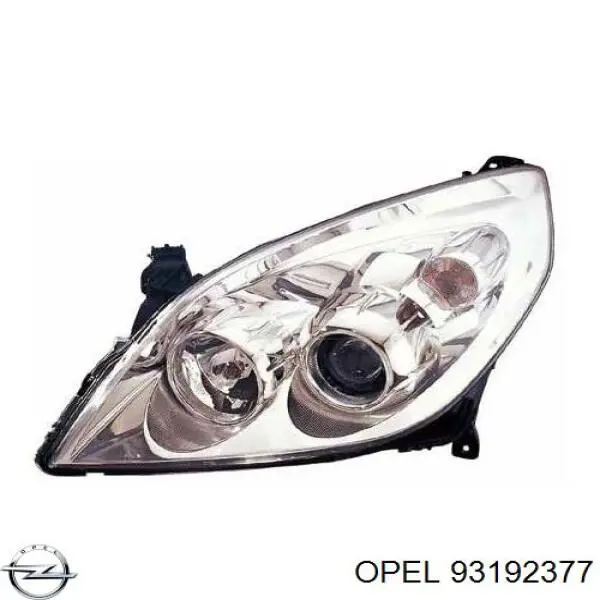 Фара левая Opel 93192377