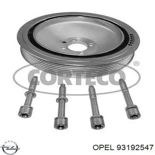 Купить 93192547 Opel Шкив-демпфер коленвала