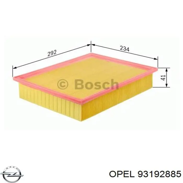 Фильтр воздушный Opel 93192885