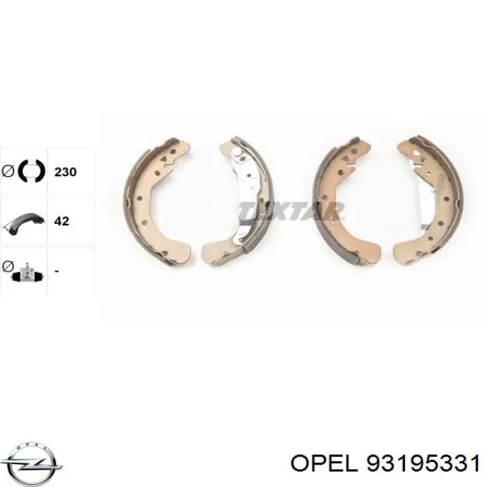 Тормоза рабочие задние ножные и тормозные барабаны Opel 93195331 цена, от 24.29 USD