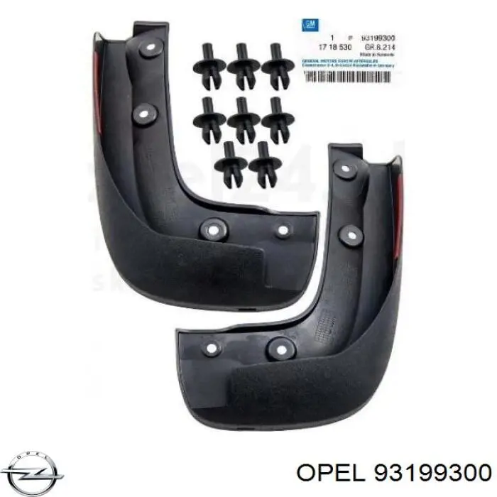 Комплект передних брызговиков на Opel Corsa D S07