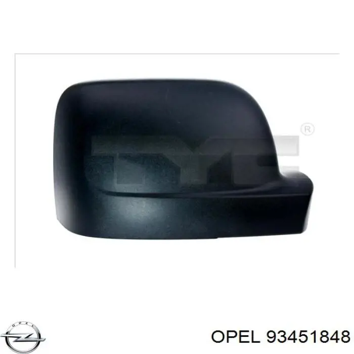 93451848 Opel placa sobreposta (tampa do espelho de retrovisão esquerdo)
