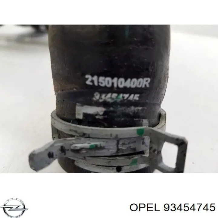 93454745 Opel Патрубок радиатора охлаждения нижний
