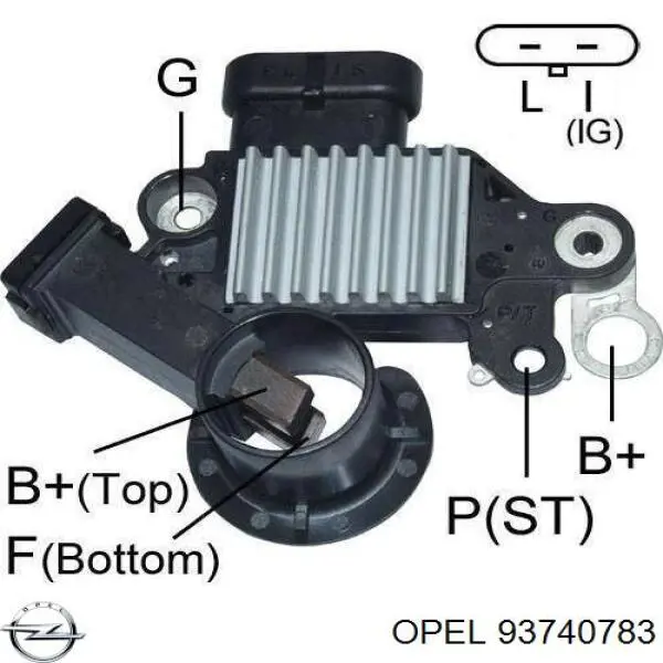 Реле генератора 93740783 Opel