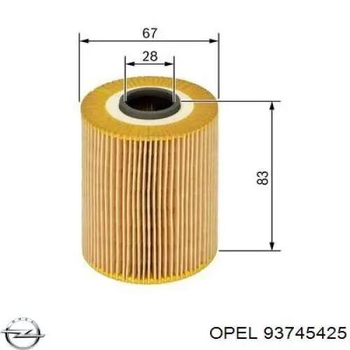 Купить 93745425 Opel Фильтр центробежный очистки масла