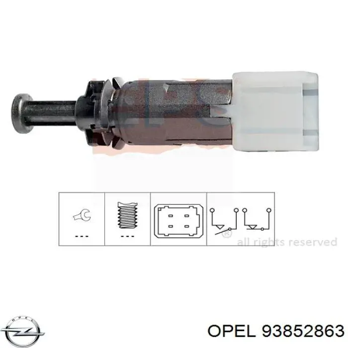 Лягушка Opel 93852863 цена, от 3.87 USD