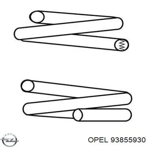 Пружина амортизатора передняя Opel 93855930 цена, от 32.85 USD