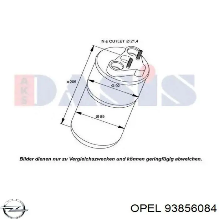 Купить 93856084 Opel Осушитель кондиционера