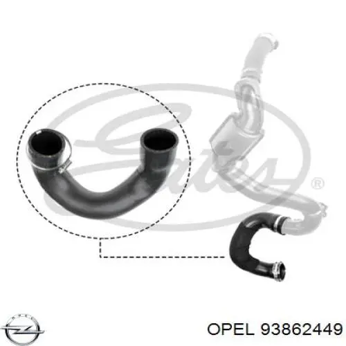 Купить 93862449 Opel Патрубок интеркулера