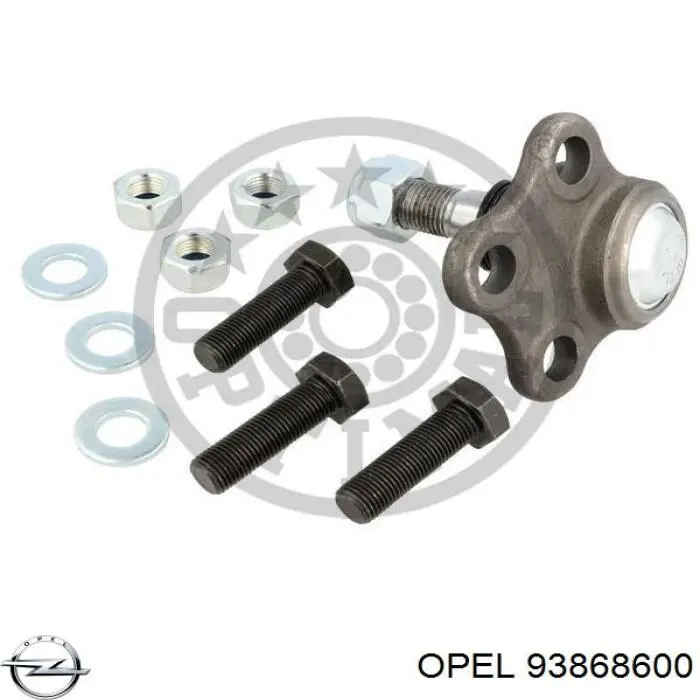 93868600 Opel braço oscilante inferior esquerdo de suspensão dianteira