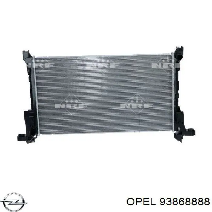 Radiador de esfriamento de motor 93868888 Opel