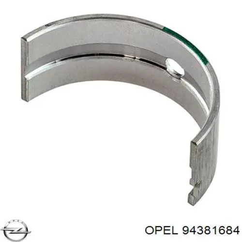 94381684 Opel вкладыши коленвала коренные, комплект, стандарт (std)