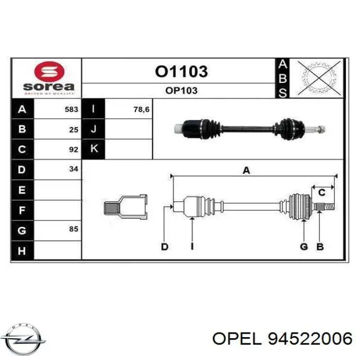  94522006 Opel