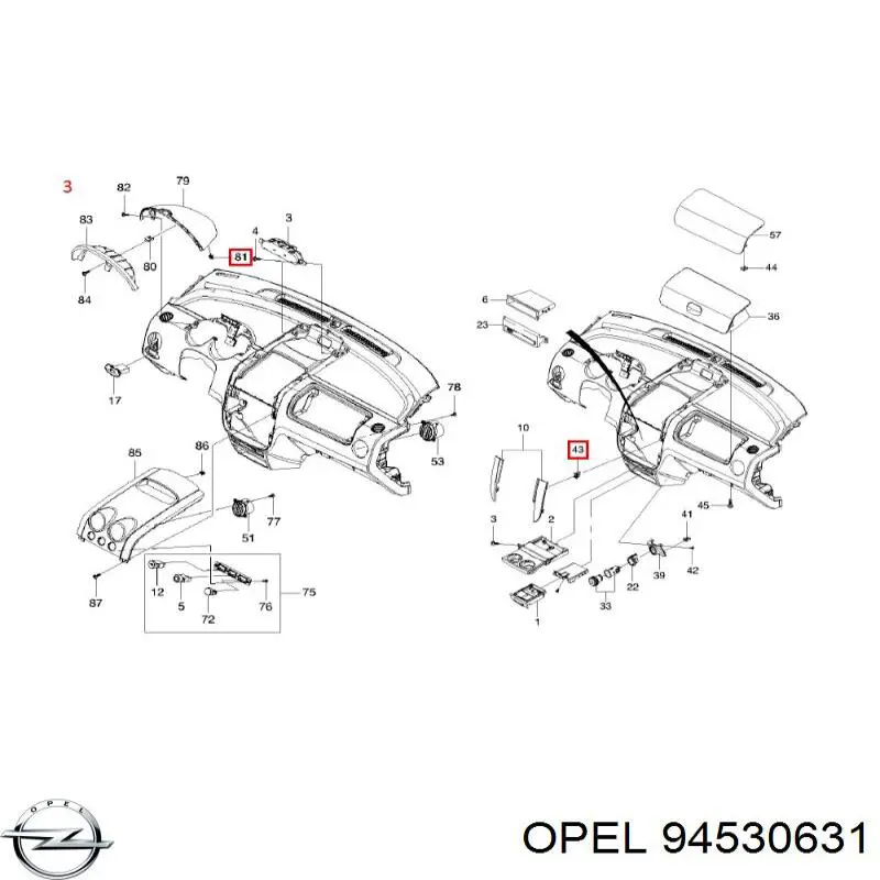 Купить 94530631 Opel 