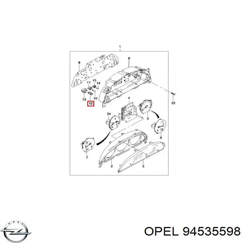 Купить 94535598 Opel Лампочка