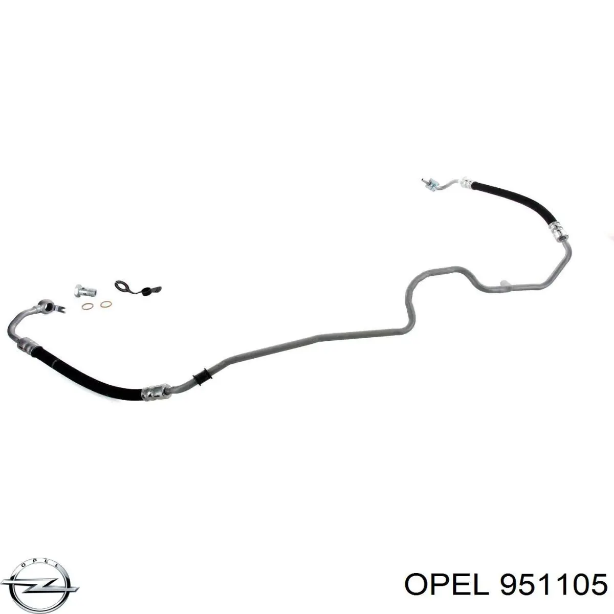 Manguera hidráulica de alta presión, desde la bomba al mecanismo dirección 951105 Opel