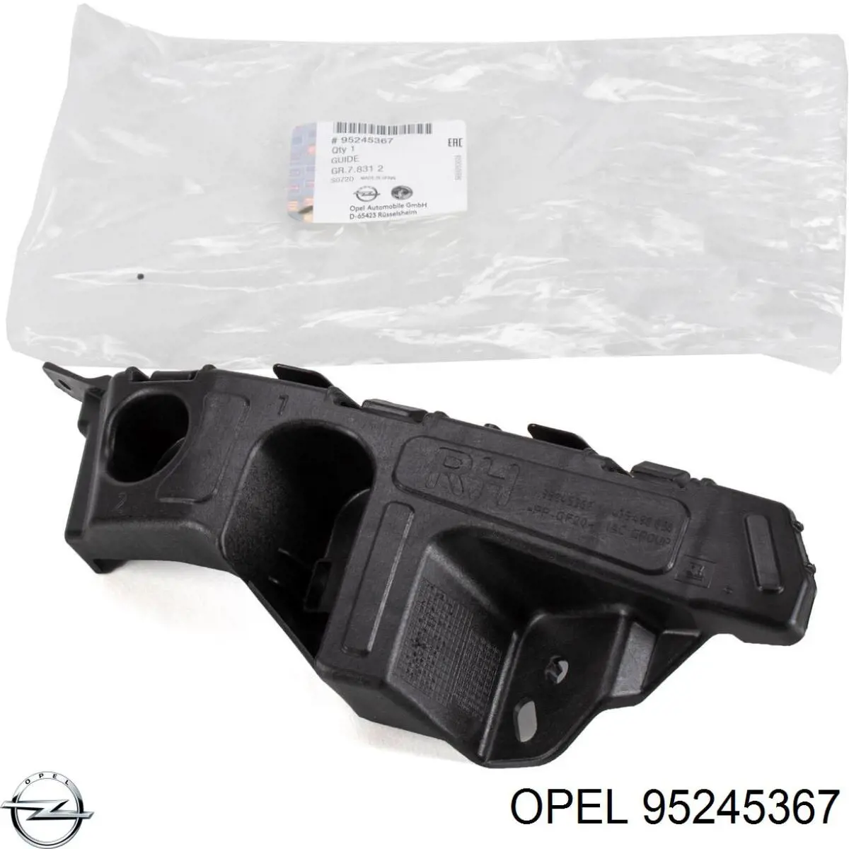 95245367 Opel guia do pára-choque dianteiro direito