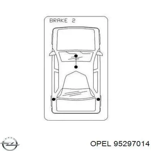 95297014 Opel cabo traseiro direito/esquerdo do freio de estacionamento