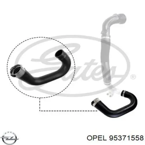 Патрубок интеркулера 95371558 General Motors