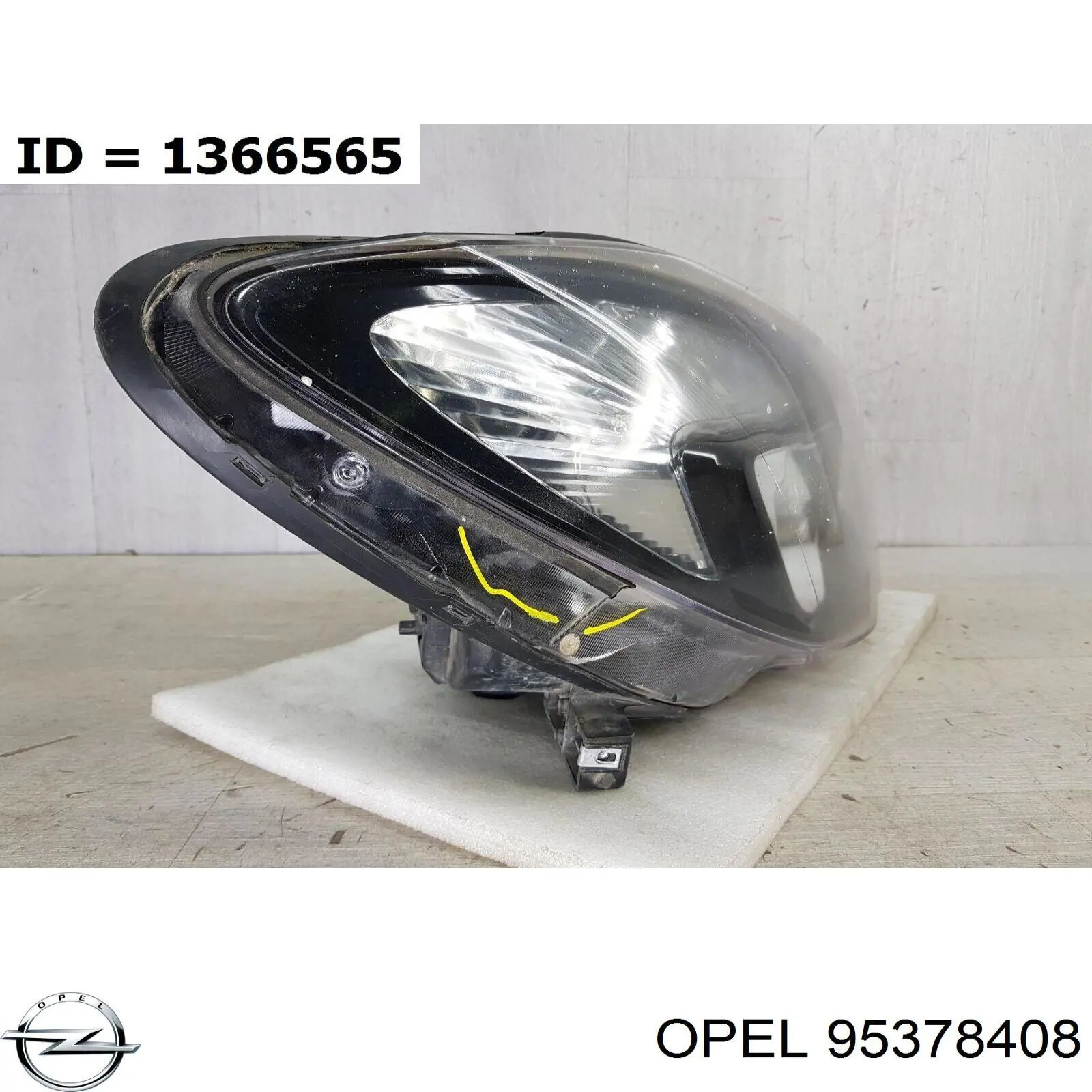 Правая блок фара Opel 1216737 цена, от 221.20 USD