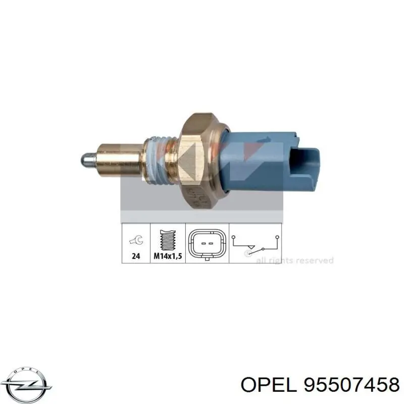 Датчик заднего хода 95507458 Opel
