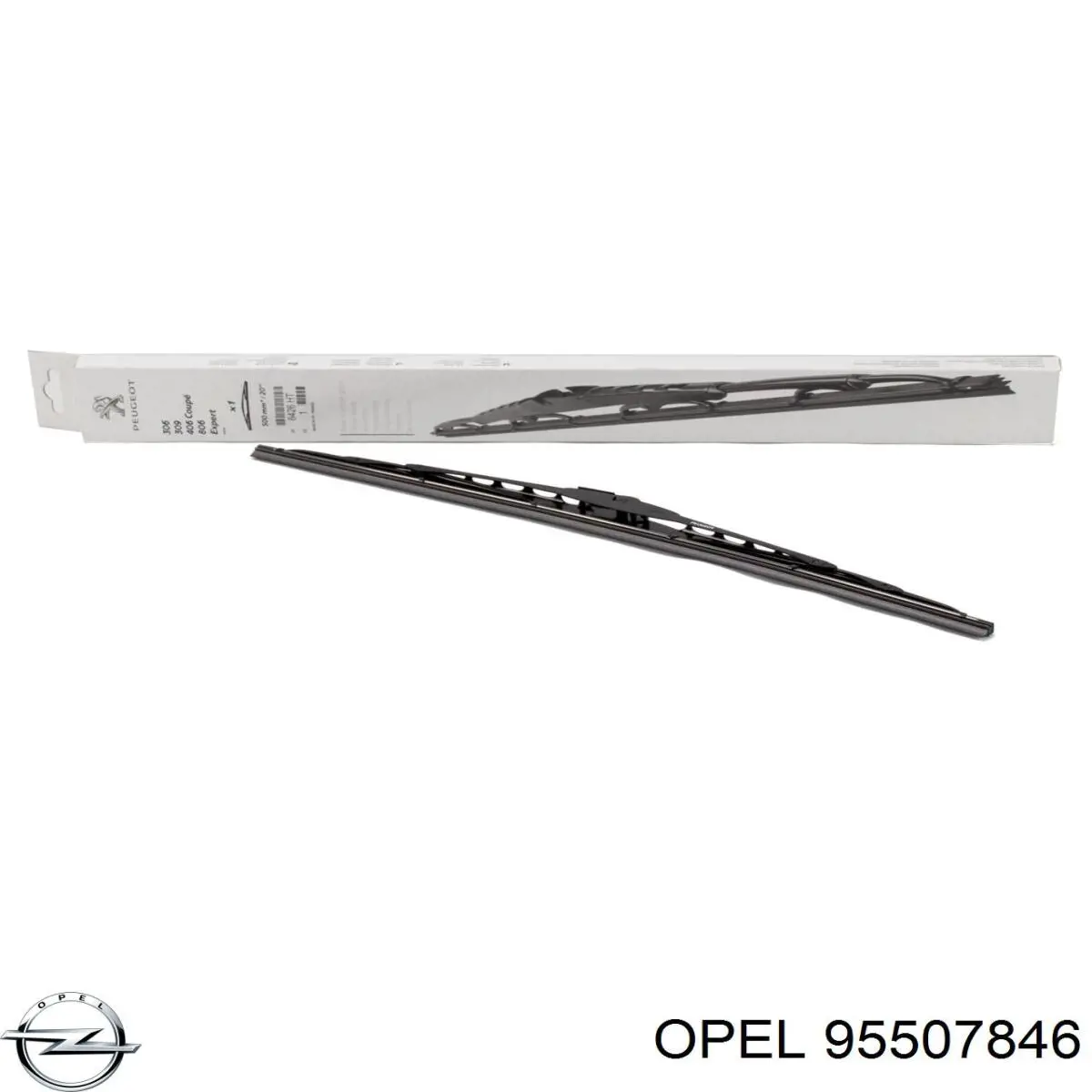 95507846 Opel Резинка щетки стеклоочистителя водительская