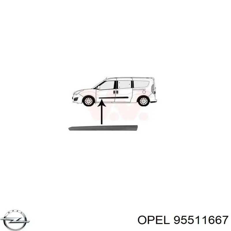 95511667 Opel молдинг двери передней левой