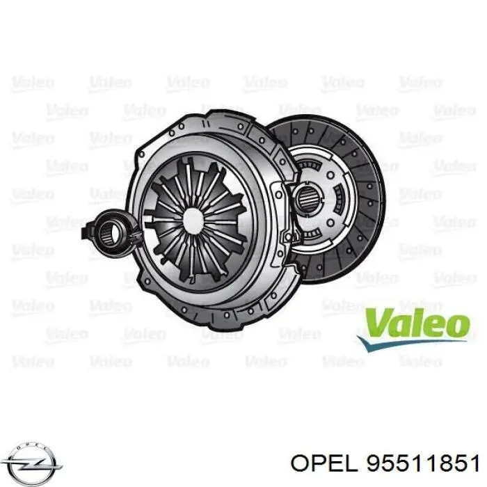 95511851 Opel kit de embraiagem (3 peças)