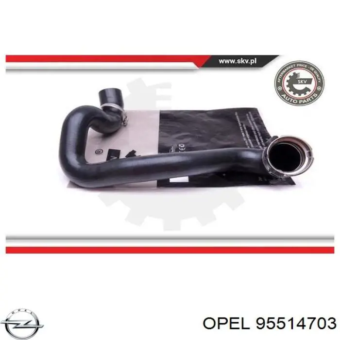 Шланг (патрубок) интеркуллера правый Opel 95514703