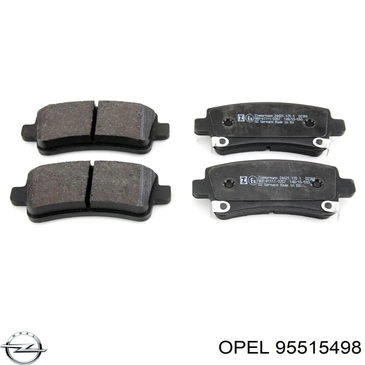 Купить 95515498 Opel Колодки тормозные задние, дисковые