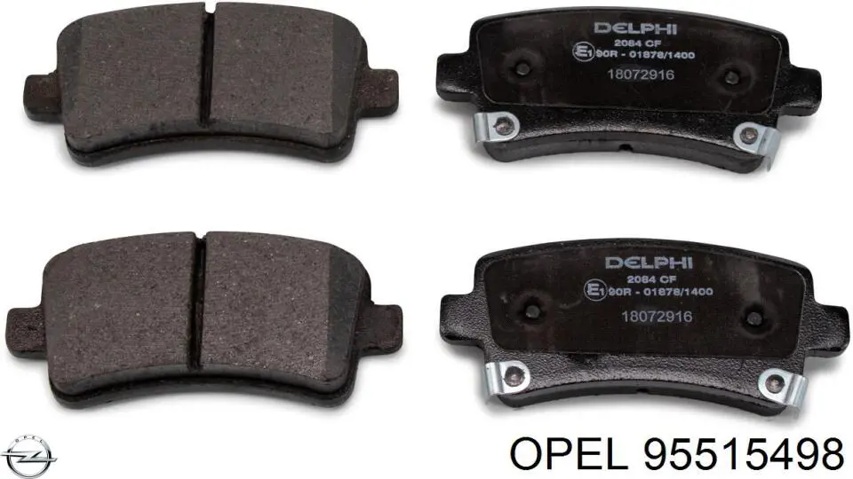 95515498 Opel Колодки тормозные дисковые комплект