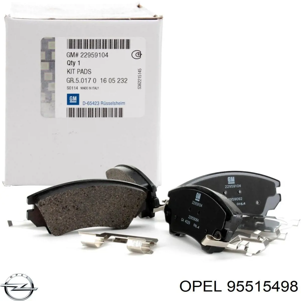 Колодки дисковые  Opel 95515498 цена, от 31.10 USD