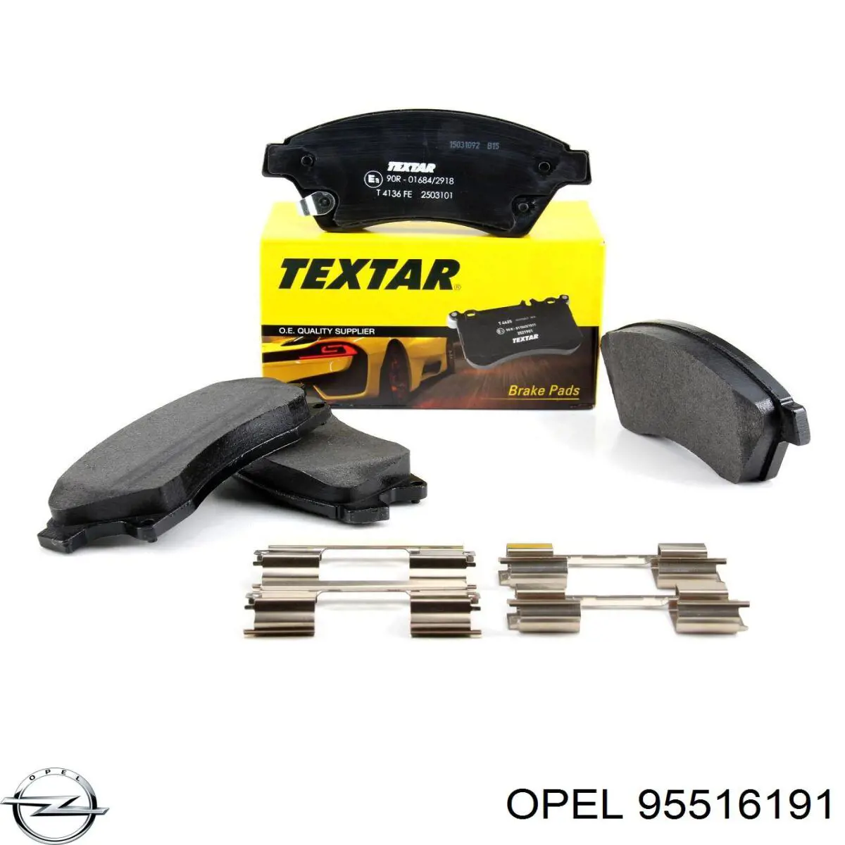Передние тормозные колодки 95516191 Opel